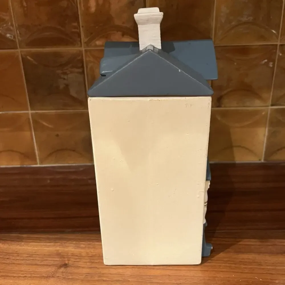 Vintage Handpainted Victorian San Francisco Style Home Ceramic Cookie Jar